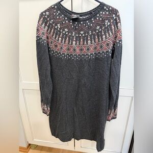 Sherpa Adventure Gear Nylon Wool Alpaca Gray Long Sleeve Sweater Dress Size L